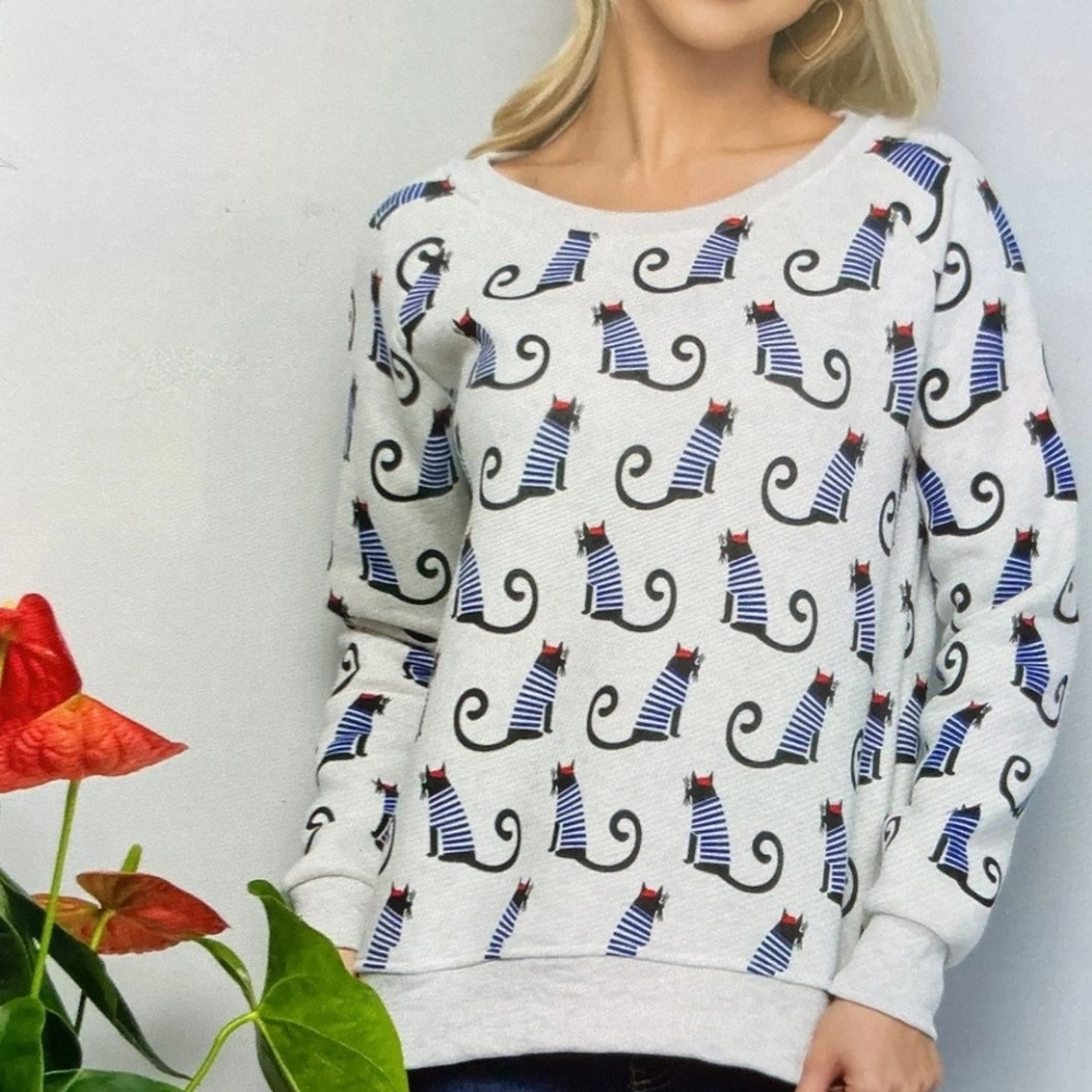 🌟Only Small available 🌟Adorable French Cats Sweatshirt